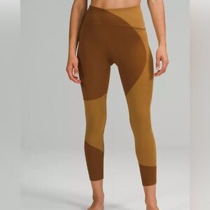 Lululemon Nulu Colour Block High-Rise Tight 25" Copper Brown Size 4